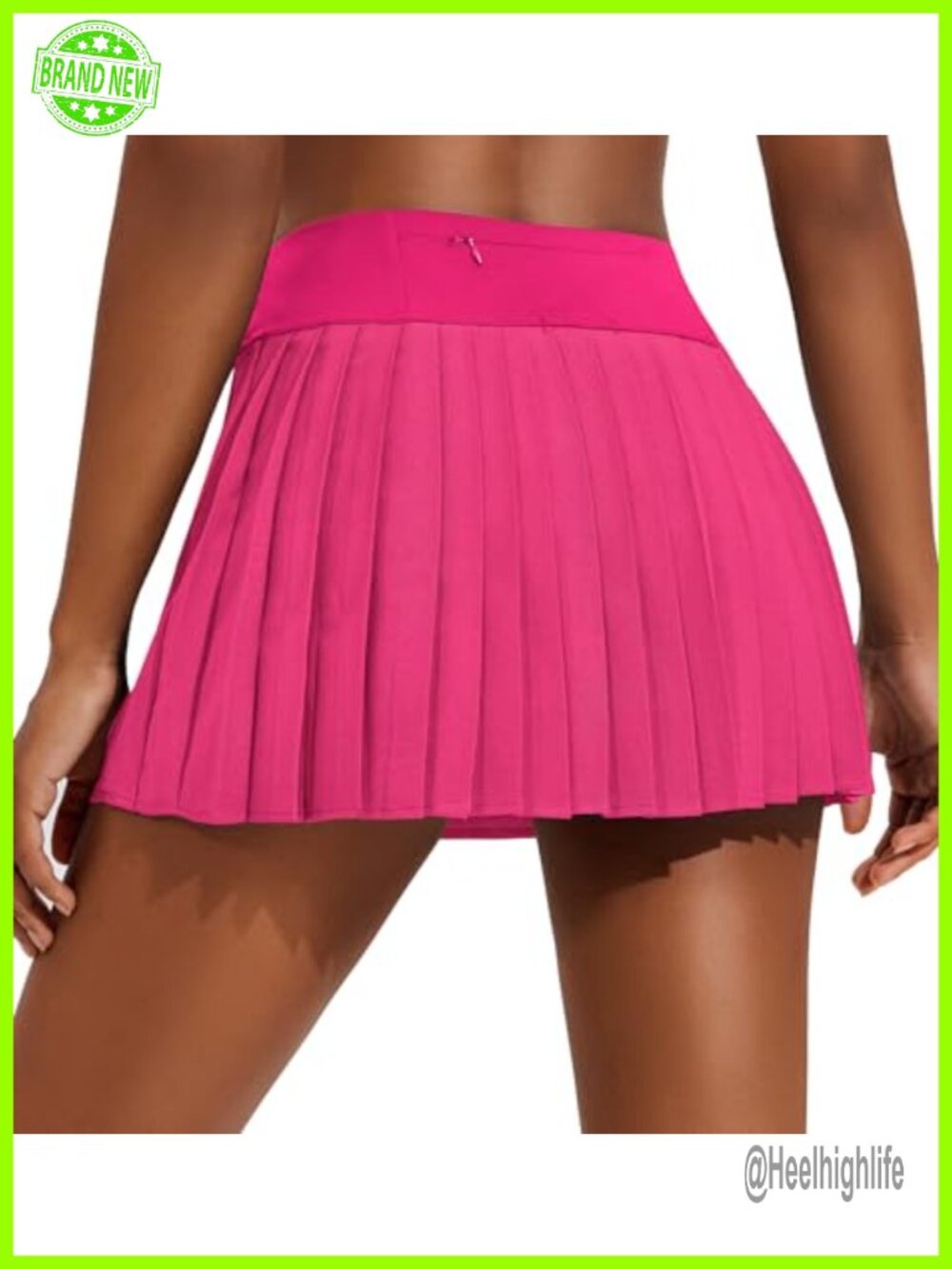 Pleated Tennis Skirt High Waisted Golf Skort Built-in Shorts 3 Pockets